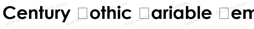 Century Gothic Variable SemiBold字体转换